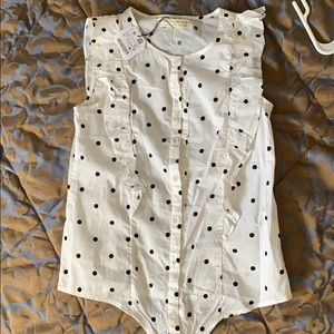 Zara girls shirt with black dots